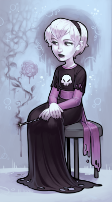 xamag-homestuck:  A Rose and a rose: Xamag’s random generic painting that she couldn’t finish for ages #1249.A little bit of the drawing process here.The palette was taken from here I believe, but it doesn’t really matter because you should check