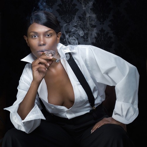 jackdogstudio: Part of our #smokin’ #hot #cigar series. #whiteshirt #suspenders #smoke @makeup