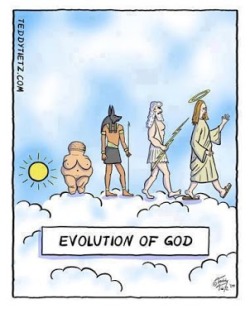 proud-atheist:  Evolution of God.http://proud-atheist.tumblr.com