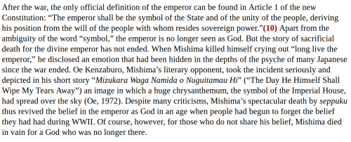 ngyr&ndash;korath:mishima’s negative political theology: dying for the absent emperor, akio kimura
