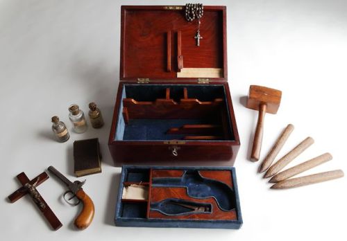 “Victorian Vampire Hunting Kit”From an exhibit by the British Library called, ‘Terror an