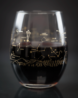 Cognitive-Surplus:  Summer &Amp;Amp; Winter Star Chart - Astronomy Wine Glasses By