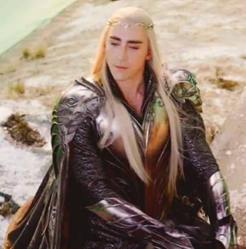 On the set: Lee Pace as Thranduil (BOTFA).