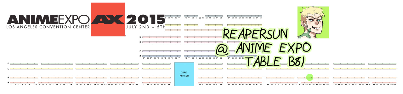 I’m gonna be at Anime Expo this weekend :) I’ll be at B81 all of the days~As