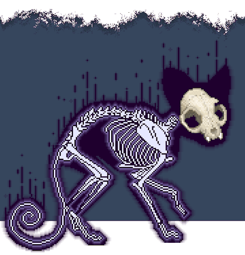 csoglordington:“SkullSprites I - Cat Skull”Started a little pet project to brush up on pixel animati