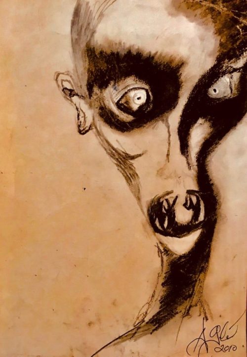 ‘I’. Original artwork by Diamanda Galás (2010) • Bibliothèque Infernale on FB
