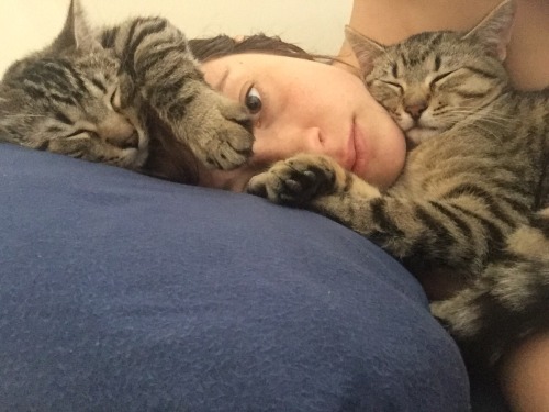 awwww-cute:  It’s always a struggle being the first one awake.. (Source: http://ift.tt/211Y6ku)