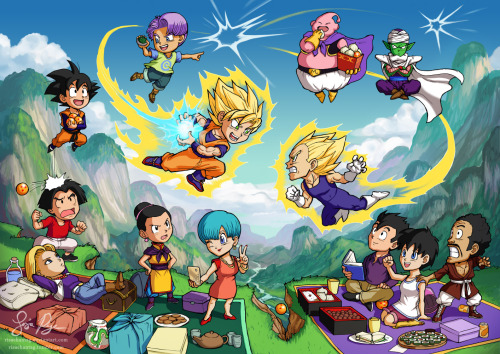 risachantag: Dragonball chibis~! Oh man, the DBZ characters are always fun to draw, but I had the be