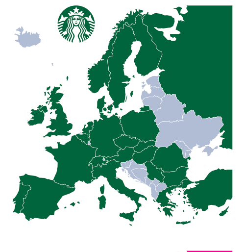 sinetone: mapsontheweb: American fast food chains in Europe take me to the russian dunker