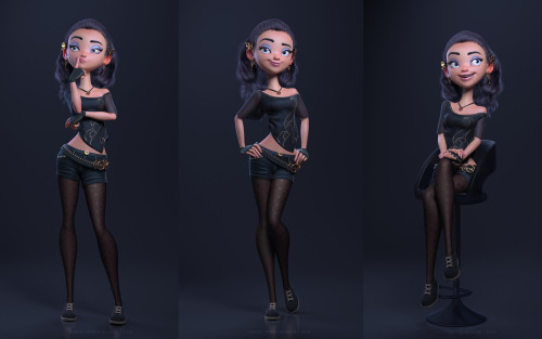 pinuparena:  “I started rebuilding this character some days ago and found a bunch of renders I did some month ago, worth sharing in the meantime  Created in Maya & Mudbox, gpu rendered in FurryBall RT (GTX 980ti)Thanks for watching!” By   Carlos