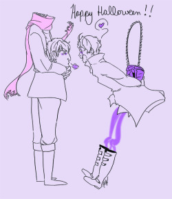 theawesomehero:  HAPPY HALLOWEEN HAVE A PURPLE FILLED DRAWING.