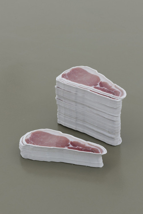 mentaltimetraveller:  Vanessa Billy, Bodies of Industry, 2015, Stack of stickers, Dimensions variable  