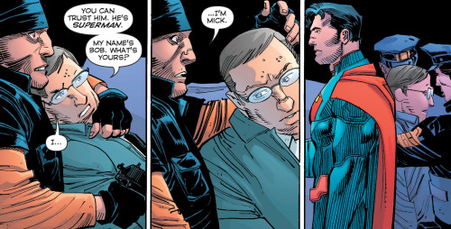 ohmygil:  ungoliantschilde:  why-i-love-comics:  Superman #39 - “24 Hours” (2015)written by Geoff Johnsart by John Romita, Jr., Klaus Janson, & Hi-Fi Design  now THIS is a Superman story.  “without superpowers Superman would just have an existential