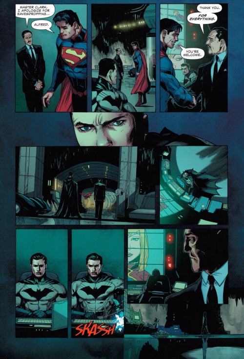 mithen:Superman visits Batman to tell him he’s dying and enlist his help in finding a missing Superg