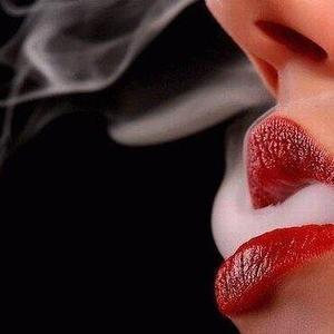 Lips smoking weed