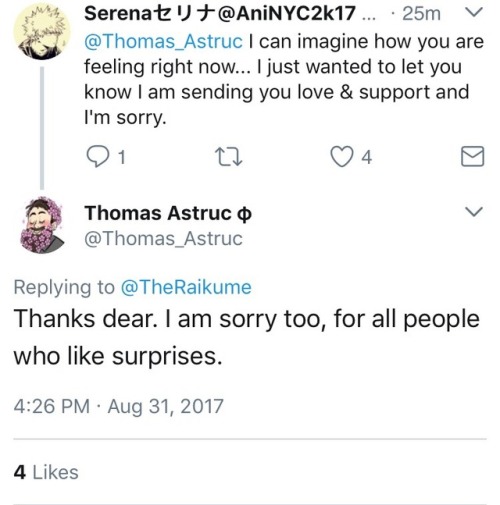 breeeliss: Condolences to Thomas Astruc who only wanted to keep things a secret and make the new sea