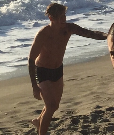 Justin Bieber at Laguna Beach in California.