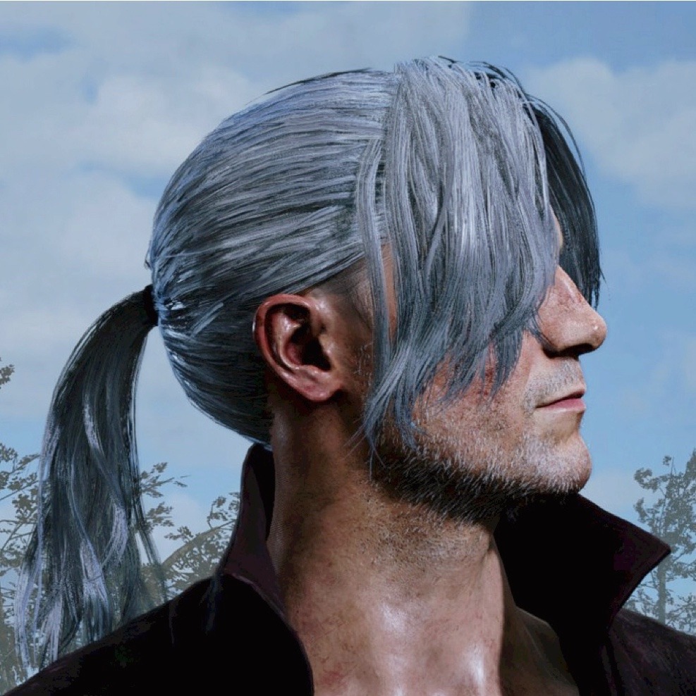 How do I pull off the DMC V Dante hair cut I have thick slightly wavy  hair which is long enough to cover my face down to my chin is this type