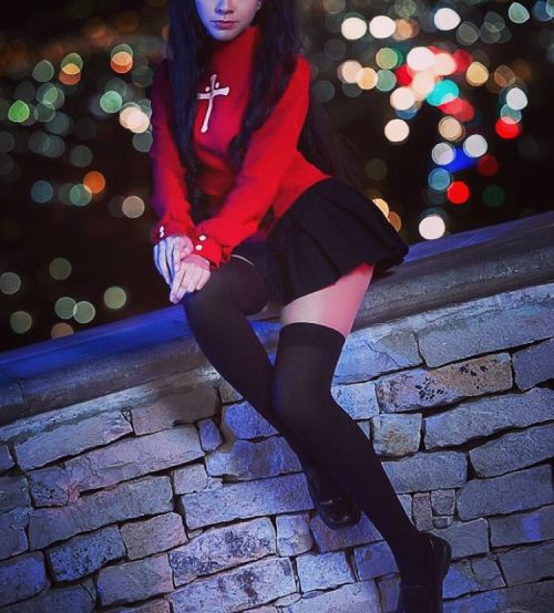 #tohsakarin #fatestaynight #cosplay #anime #japan #zettairyouiki #stockings #medias #kneehighsocks #