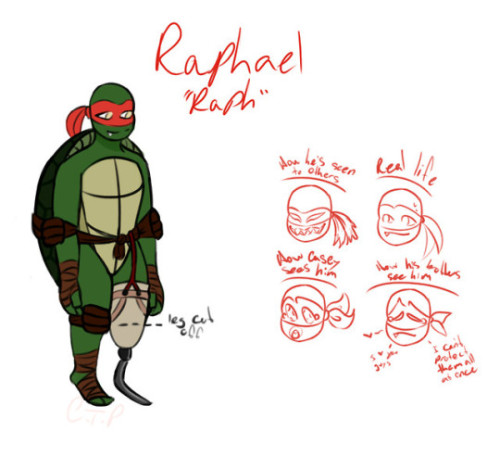 Yay! Raph is done! Next is his timeline then finally Mikey baby.