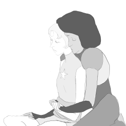 otomegrandma:  “something hurt/comfort, like garnet just holding pearl’s hand and helping her calm down after something upsetting happened” from @kurozu501 Thank you for the prompt. I wonder what the incident was 