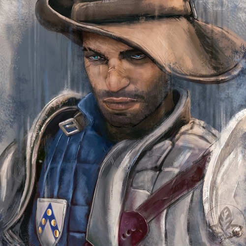 greenedera: sad Captain Kurt - GreedFall  29/03/21 UPDATED! - my new fanart - Coin Guard, cold-blood