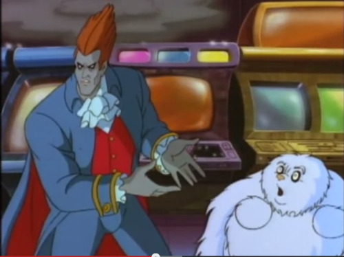 this is the terrible darkstalkers cartoon made by graz entertainment in 1995. it was marketed as a childrens cartoon, so it removed uh… pretty much everything that made darkstalkers what it was. it also included a little kid who was the descendent