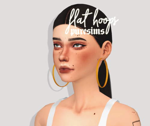 flat hoops new mesh / 5 swatches / has morphs / not HQ mod compatiblesuper low poly!!!!!!!!!!!!! aro