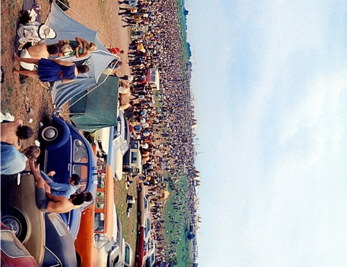   45 years ago, on this day, August 15th, Woodstock began in 1969. - Photo by Elliot Landy, “Woodstock, before the music began” 