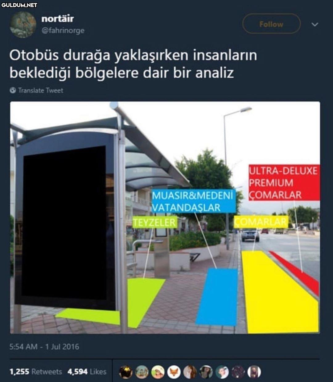 Otobüs durağa yaklaşırken...