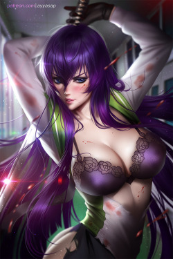 youngjusticer: The killer waifu. Saeko, by Ayya Saparniyazova. 