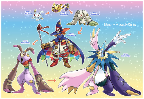 Commission For Slink_Mink, Patch Digimon Evolution Line! The First Three In The Line Were First Designed