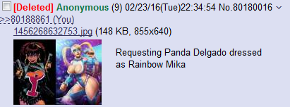 liefeldianabomination:  Drawthread Rescued from the Mods. Costume swap, Rainbow Panda.