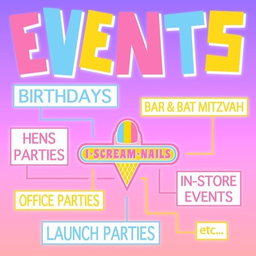 We do all types of events! From office parties, small group house bookings, hens days, birthdays, corporate gigs etc! Email us at events@iscreamnails.com.au #nails #nailart #melbournenailart #melbourneevents #melbourne #events