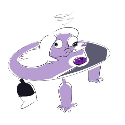 bergdraws:  Pearl as a mechanic, Bill Cypher Gem, Amethyst as a table. These are some of the things I dump around /co/, and I love doing it
