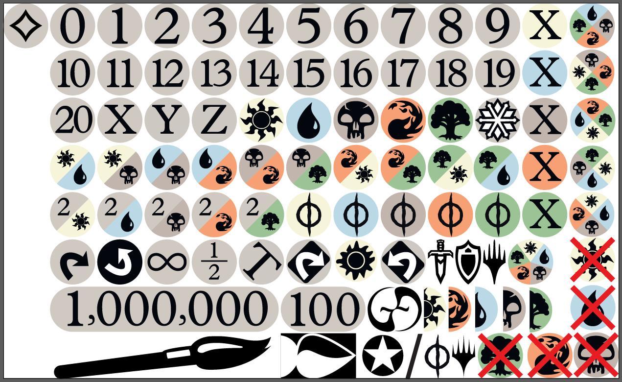 Mtg Custom Cards For Everyone My Palette Of Vector Symbols