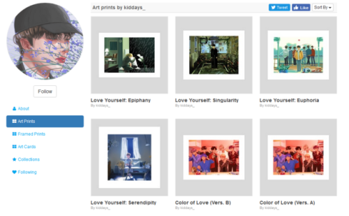 Hi all! I FINALLY made an InPrnt. It’s still new so I only have a few pieces up, but I’l