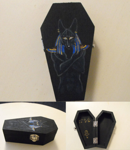 Small Anubis Coffin Keepsake Box