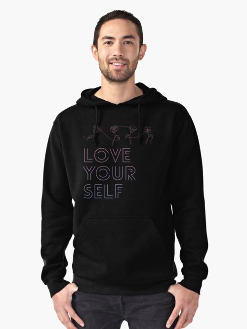 likestolenpoetries:love yourself (bts inspired) merch. get them all here. worldwide shipping.