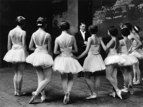 kafkasapartment:Ballet Master of the Opéra de Paris and his students, Paris, 1930. Alfre
