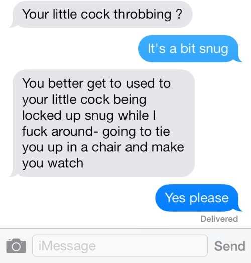 oregoncuckold:Latest text from Mistress.