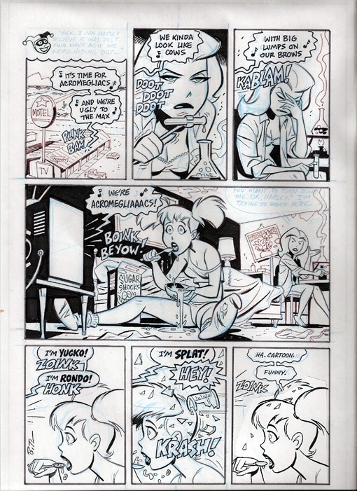cooketimm:    Some b/w pages from Harley &amp; Ivy #1-3 (2004), part 2Inks by