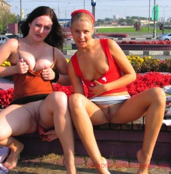 exposed-in-public:  Playing with toys on Flashing Friday from http://exposed-in-public.tumblr.com/ bestofexhibition:  Two girl masturbation exhibition in public with a dildo 