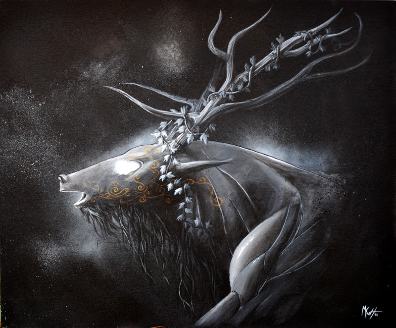 earth-paths-green:  Cernunnos by Makowh
