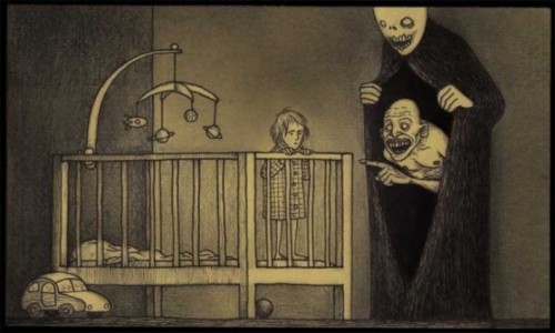 a-polite-fuck-off:  A hand full of Don Kenn’s Amazing art work drawn on post-it notes.