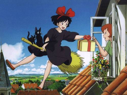 Studio Ghibli, Kiki’s Delivery Service, 1989魔女の宅急便,  Majo no TakkyūbinKiki: “We can fly with o