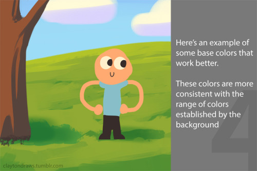 claytondraws:  A couple days ago a friend asked me how to color a character in an environment so I decided to throw together this quick tutorial!  I hope some people find it useful! 