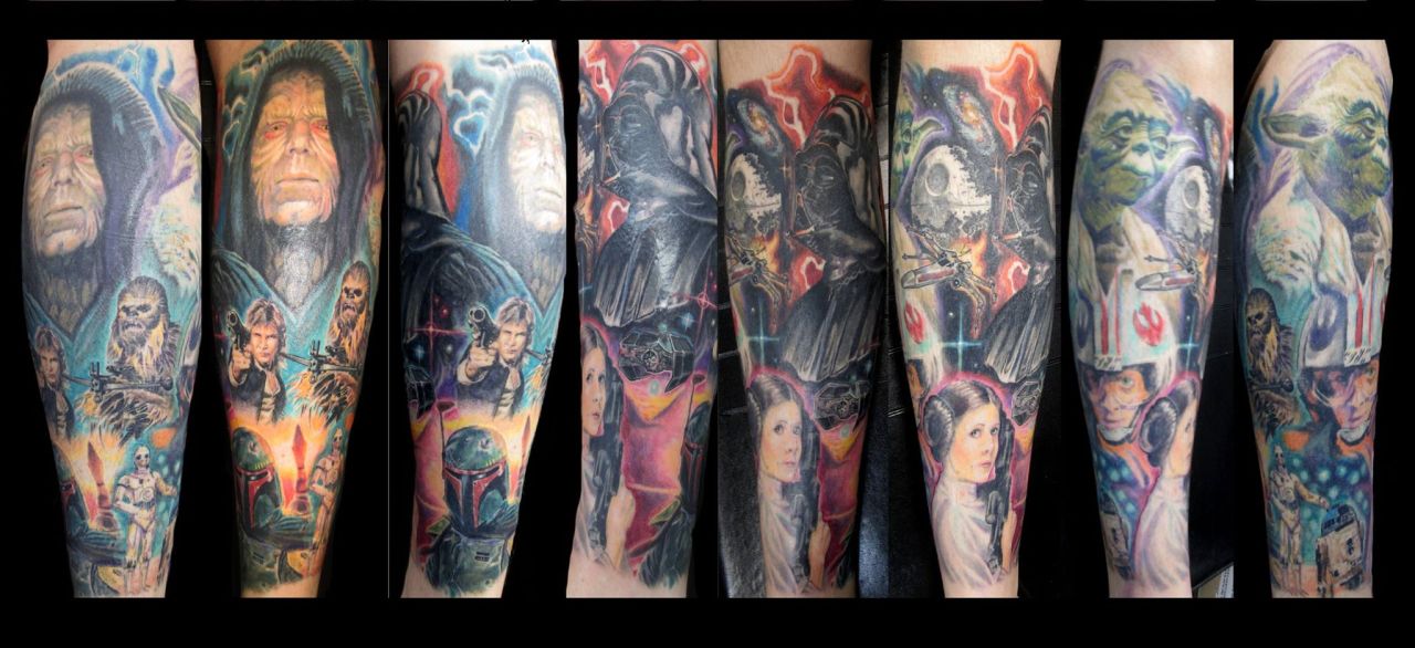 Full Star Wars leg sleeve done by Shane Williams... - INKPEDIA