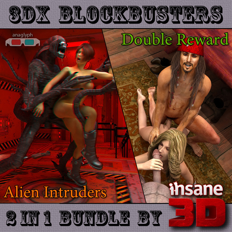 Got some double trouble action here! Two 3d comics by Insane3D! Alien Intruders [2d