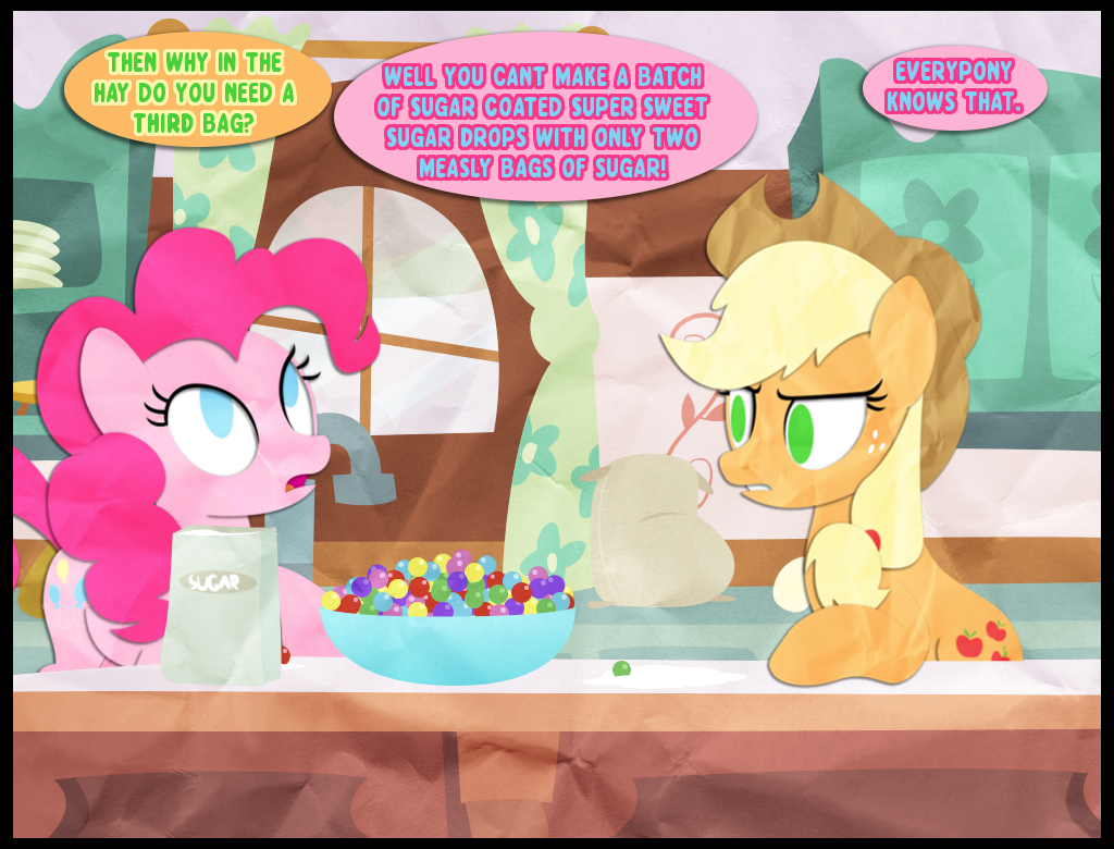 rainbow-tales-replies:  Rainbow Tales #23! Starring Pinkie Pie and Applejack! Sugar: